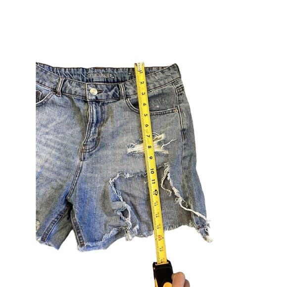 Wild Fable - Women's Highest Rise Cut Off Jean Light Denim Distressed Shorts 12 - Picture 7 of 8